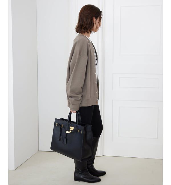 SLOBE IENA「《WEB限定/追加4》ダブルフェイスジャージースナップカーディガン」|カーディガン|