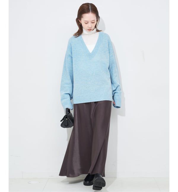 SLOBE IENA「Vネックルーズニットプルオーバー」|ニット・セーター|