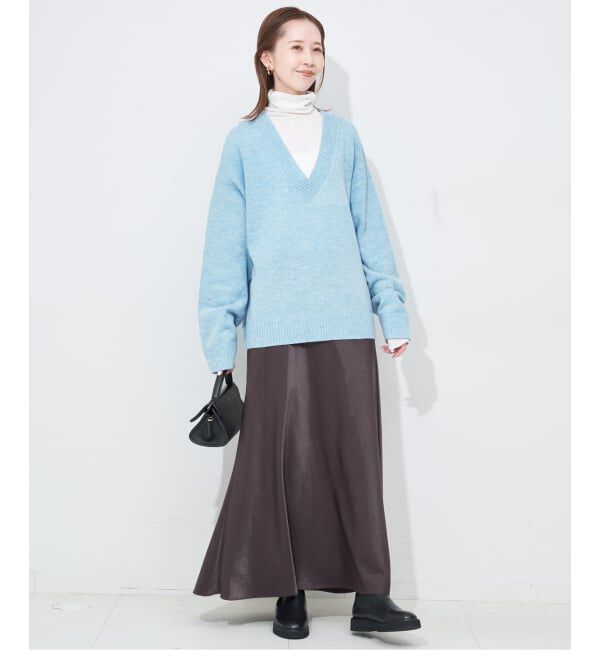 SLOBE IENA「Vネックルーズニットプルオーバー」|ニット・セーター|