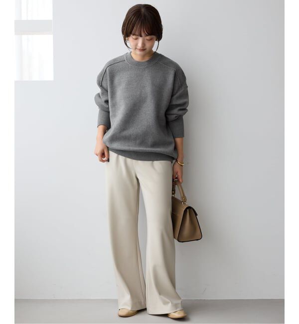 SLOBE IENA「《WEB限定/追加2》オーバーサイズ スウェットライクニット」|ニット・セーター|