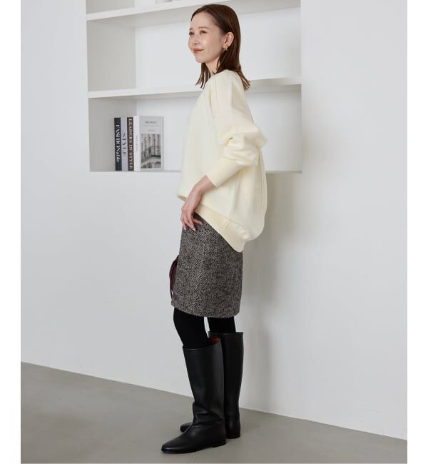 SLOBE IENA「《WEB限定/追加2》オーバーサイズ スウェットライクニット」|ニット・セーター|