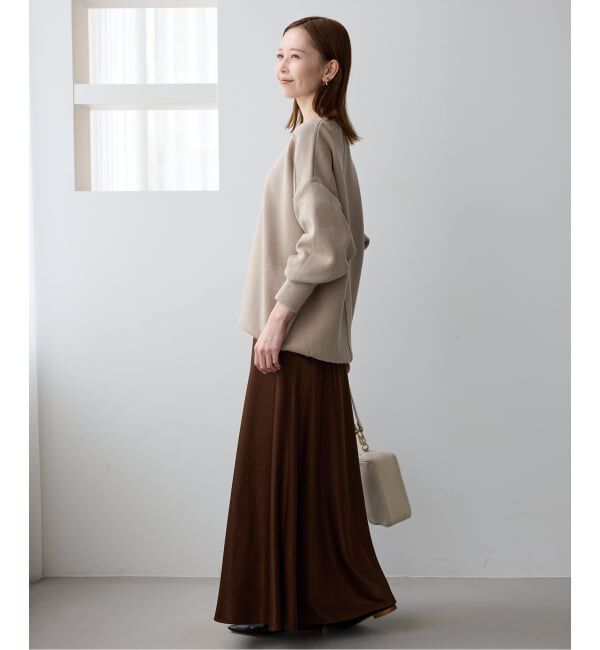 SLOBE IENA「《WEB限定/追加2》オーバーサイズ スウェットライクニット」|ニット・セーター|