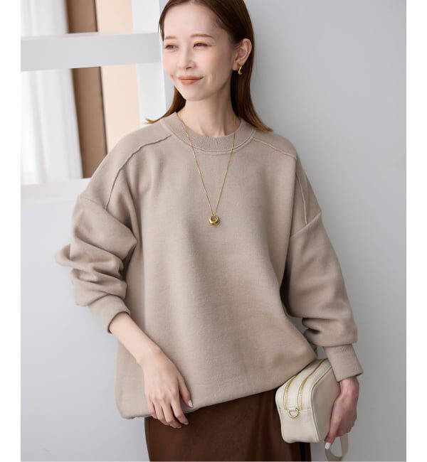 SLOBE IENA「《WEB限定/追加2》オーバーサイズ スウェットライクニット」|ニット・セーター|