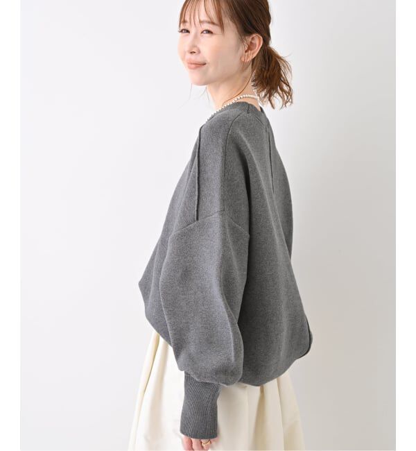 SLOBE IENA「《WEB限定/追加2》オーバーサイズ スウェットライクニット」|ニット・セーター|