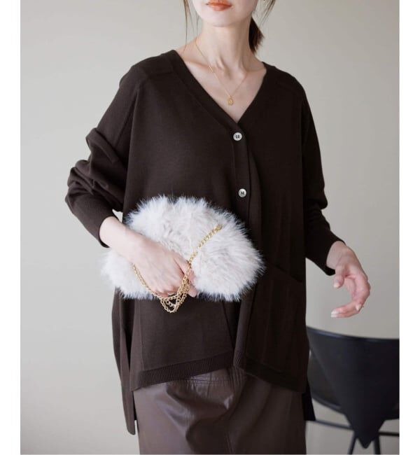 SLOBE IENA「《WEB限定/追加2》ウォッシャブルワイドシルエットカーディガン」|カーディガン|