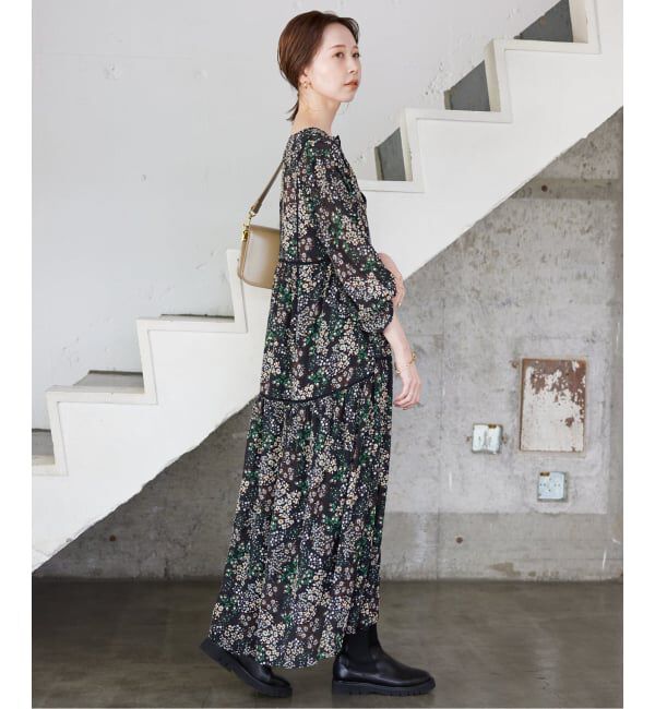 SLOBE IENA「《WEB限定/追加5》FLOWER PRINT ワンピース」|ワンピース|