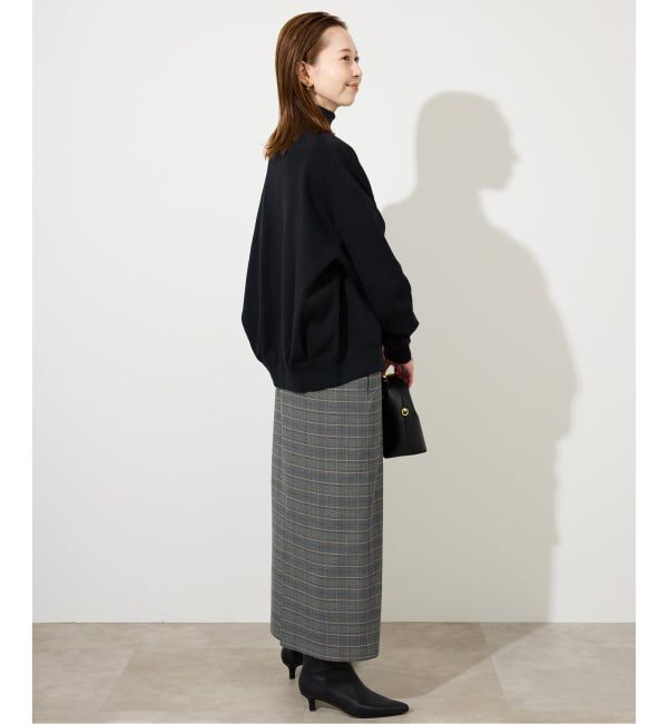 SLOBE IENA「【2枚セット】チェックジャンパースカート&times;タートルニットセット」|ワンピース|