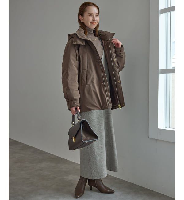 SLOBE IENA「【2枚セット】チェックジャンパースカート&times;タートルニットセット」|ワンピース|