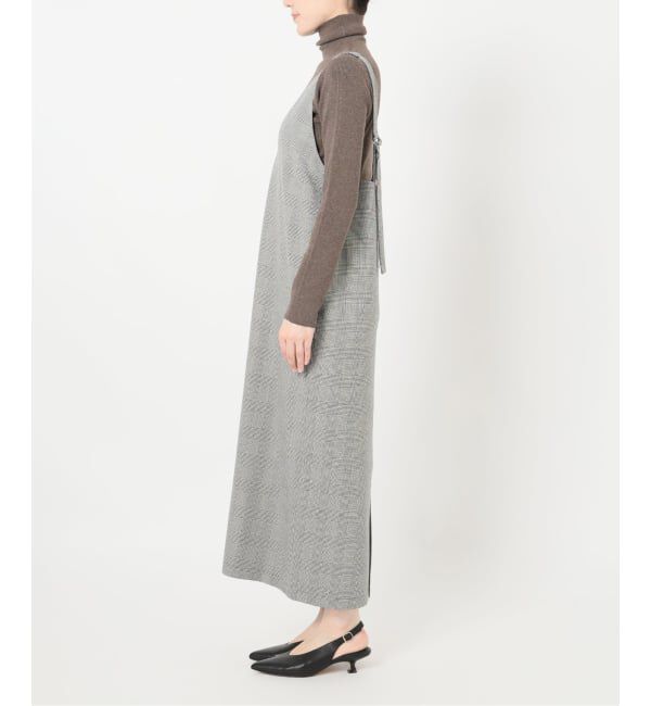 SLOBE IENA「【2枚セット】チェックジャンパースカート&times;タートルニットセット」|ワンピース|