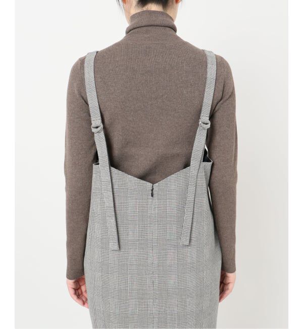 SLOBE IENA「【2枚セット】チェックジャンパースカート&times;タートルニットセット」|ワンピース|