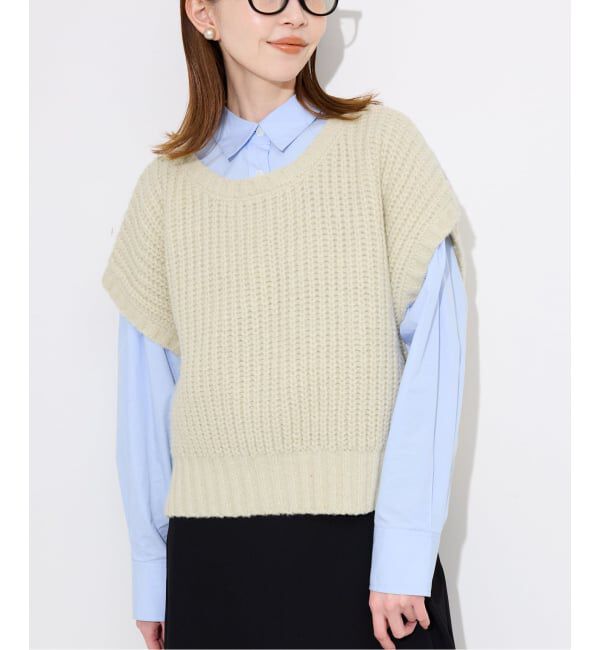 SLOBE IENA「畦編みコクーンニットベスト」|ベスト・ジレ|