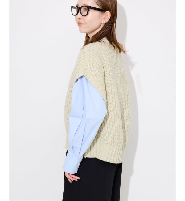 SLOBE IENA「畦編みコクーンニットベスト」|ベスト・ジレ|