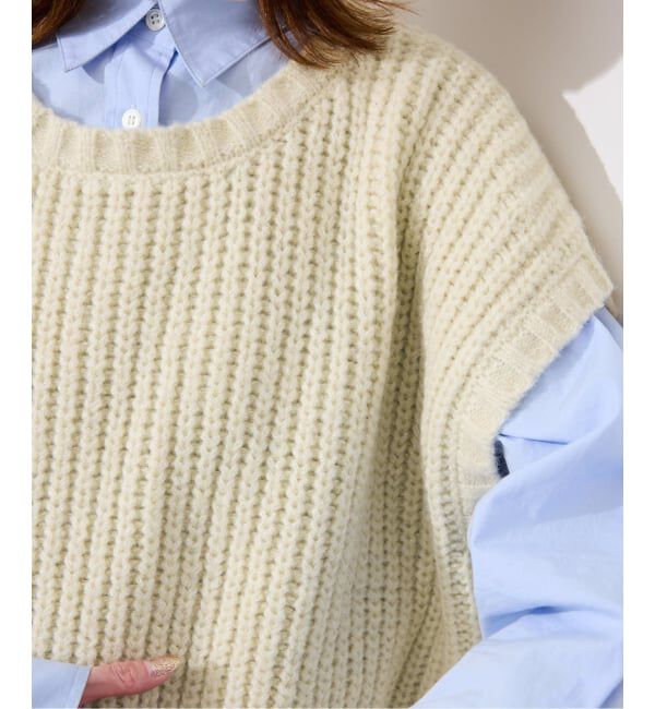 SLOBE IENA「畦編みコクーンニットベスト」|ベスト・ジレ|