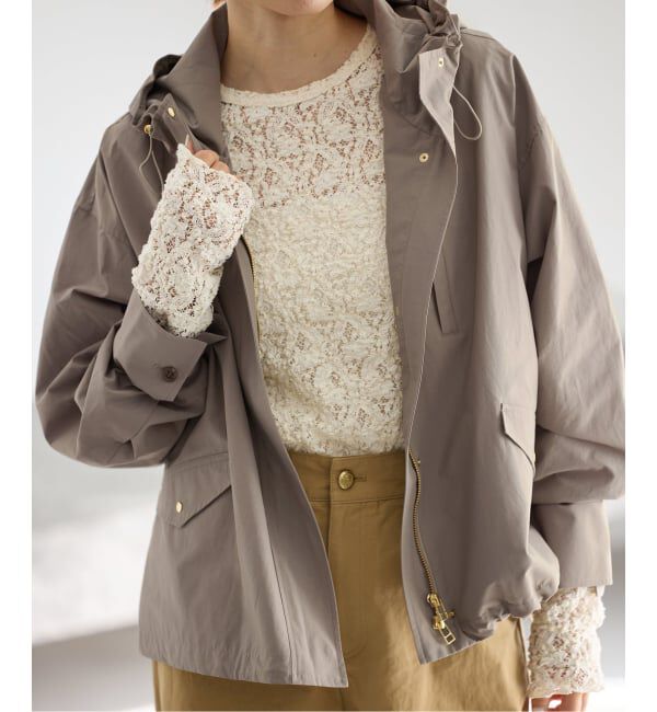 IENA「《予約》撥水フーディーブルゾン」|ブルゾン・スタジャン|