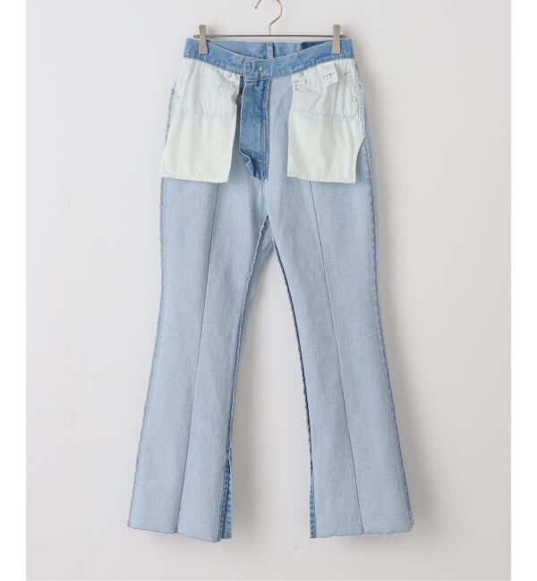 SLOBE IENA「LE DENIM PINNED FLARE LEG」|デニム|