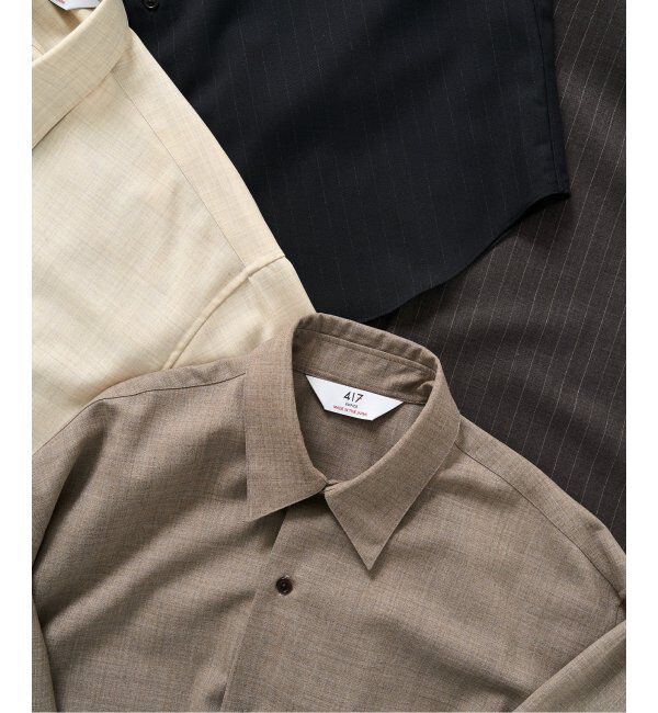 417 EDIFICE「LE JAPON Akita レギュラーウールシャツ」|シャツ・ブラウス|