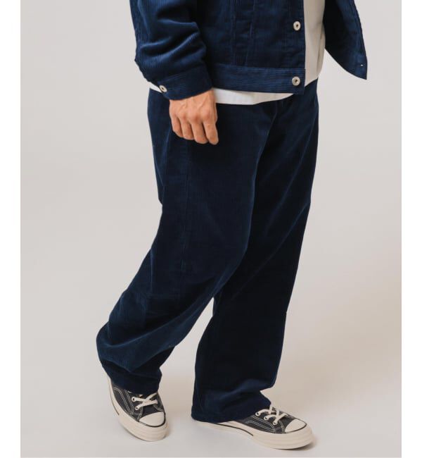 EDIFICE「コーデュロイ アーミー トラウザー」|スラックス|ネイビー