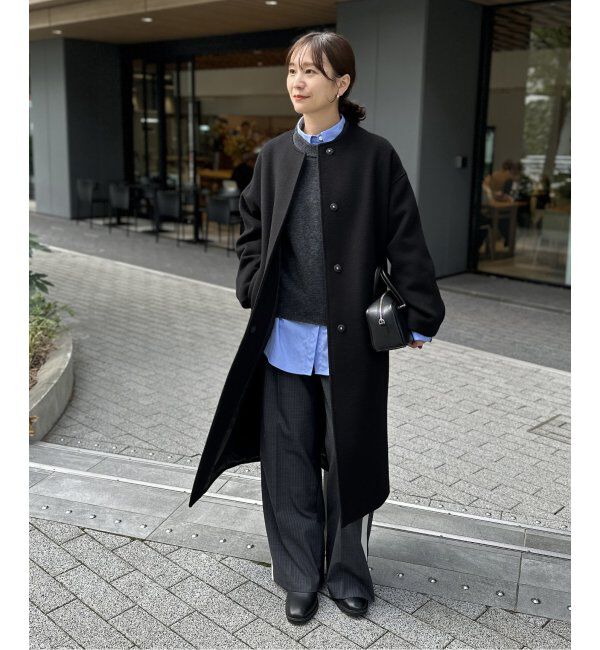 JOURNAL STANDARD「スーパー140ビーバーノーカラーコート」|ノーカラーコート|