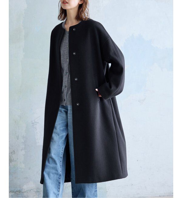 JOURNAL STANDARD「スーパー140ビーバーノーカラーコート」|ノーカラーコート|