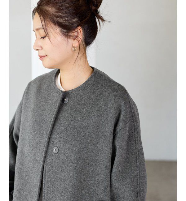 JOURNAL STANDARD「スーパー140ビーバーノーカラーコート」|ノーカラーコート|