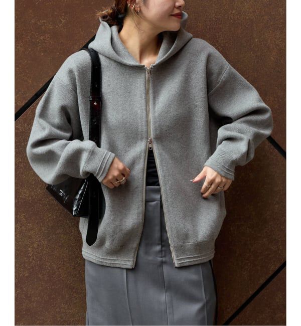 JOURNAL STANDARD「《追加2》ダブルニットフーディ」|カーディガン|グレーA