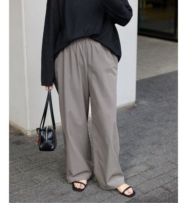 JOURNAL STANDARD「【撥水/接触冷感/洗える/UVカット】リネンナイロンストレッチワイドパンツ」|その他|グレーA