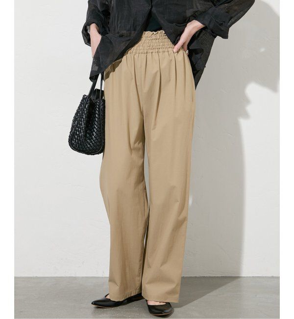 JOURNAL STANDARD「【撥水/接触冷感/洗える/UVカット】リネンナイロンストレッチワイドパンツ」|その他|ベージュ A