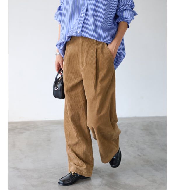 JOURNAL STANDARD relume「《追加 / 新色》ウォッシャブルコーデュロイタックワイドパンツ」|その他|