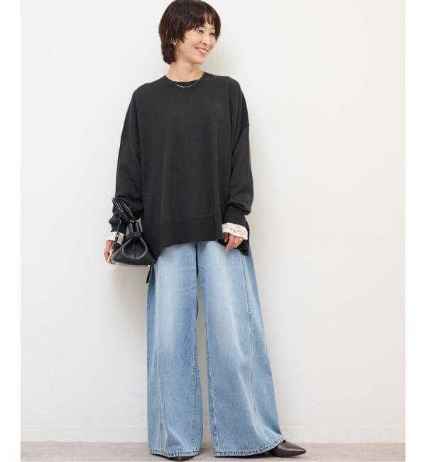 JOURNAL STANDARD relume「《一部WEB限定追加3》BiellaYarnワイドクルーネックプルオーバー」|ニット・セーター|