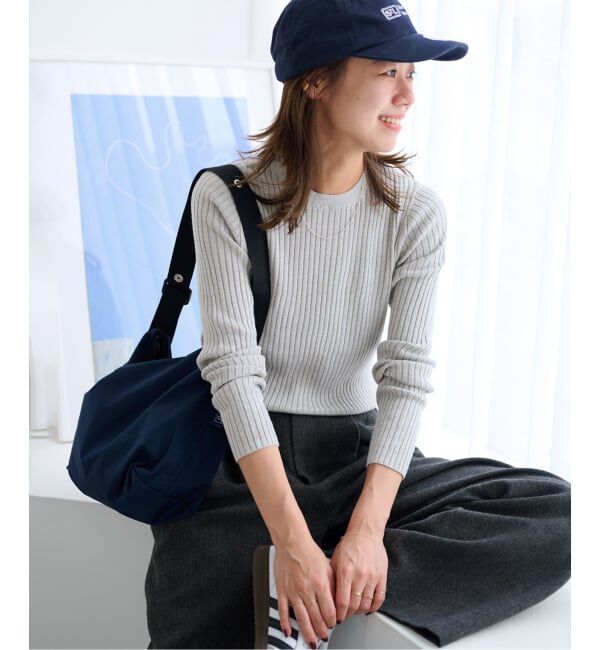 JOURNAL STANDARD relume「《一部WEB限定追加2》ウォッシャブルレーヨンリブクルーネックプルオーバー」|ニット・セーター|