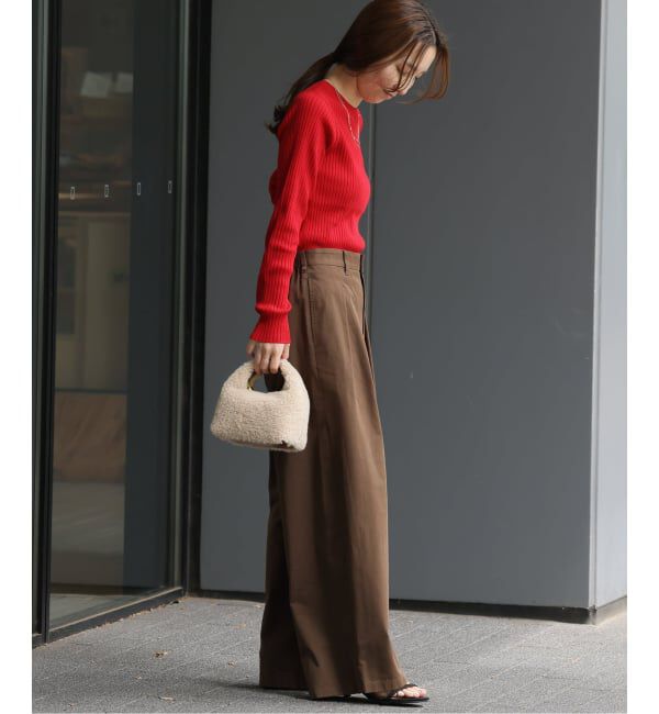 JOURNAL STANDARD relume「《一部WEB限定追加2》ウォッシャブルレーヨンリブクルーネックプルオーバー」|ニット・セーター|