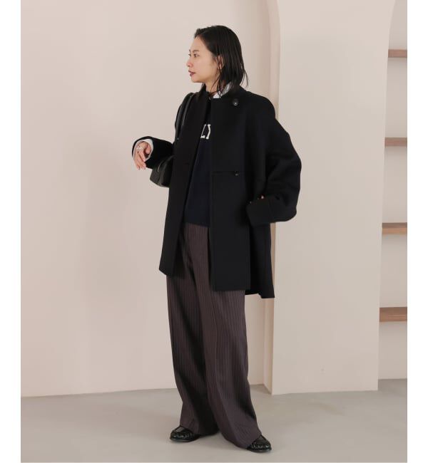 JOURNAL STANDARD「《追加2》スーパー140ビーバーノーカラーミドルコート」|ノーカラーコート|