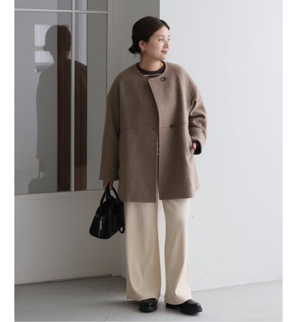 JOURNAL STANDARD「《追加2》スーパー140ビーバーノーカラーミドルコート」|ノーカラーコート|