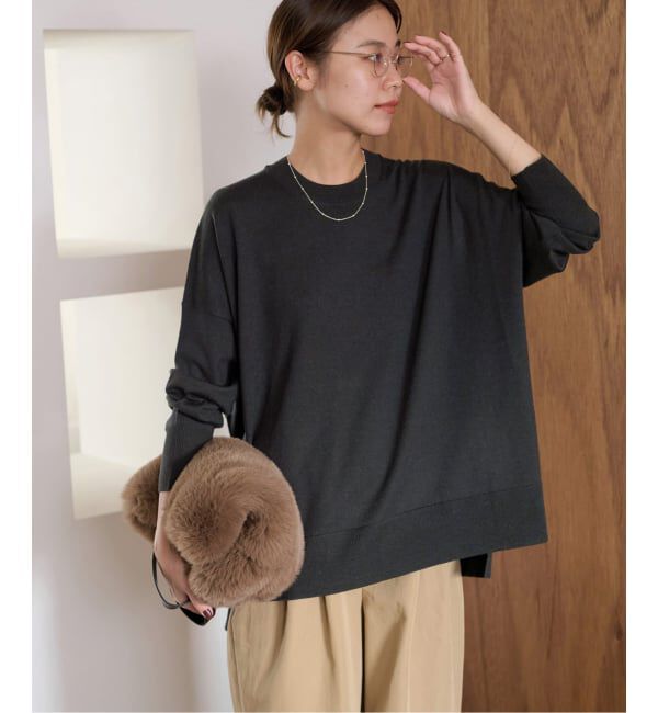 JOURNAL STANDARD relume「《一部WEB限定追加4》BiellaYarnワイドクルーネックプルオーバー」|ニット・セーター|