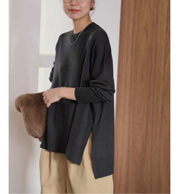 JOURNAL STANDARD relume「《一部WEB限定追加4》BiellaYarnワイドクルーネックプルオーバー」|ニット・セーター|