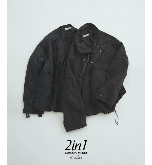 JOURNAL STANDARD relume「3WAYフェード BDU ジャケット / ライナー付き」|ミリタリージャケット|ブラック
