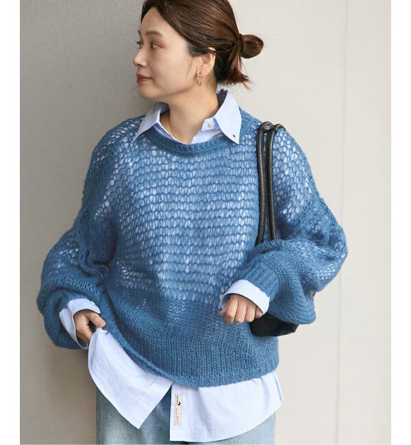 JOURNAL STANDARD「シアージャガードニットプルオーバー」|ニット・セーター|ブルー A