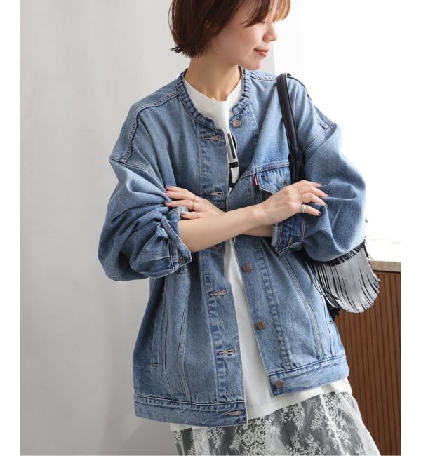 JOURNAL STANDARD relume「［26SS新作］別注【LEVI&rsquo;S】COLLARLESS XL TRUCKER：デニムジャケット」|デニムジャケット|