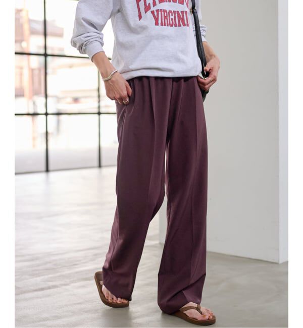 FRAMeWORK「≪洗濯機洗い可能≫ウォッシャブルイージースラックス」|スラックス|ブラウン