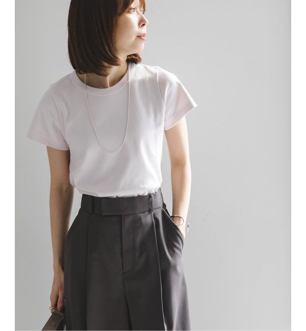 NOBLE「《追加》スビンコットンスムースコンパクトTシャツ」|Tシャツ・カットソー|