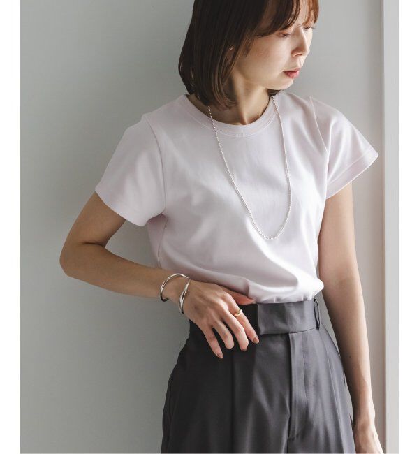 NOBLE「《追加》スビンコットンスムースコンパクトTシャツ」|Tシャツ・カットソー|ピンク
