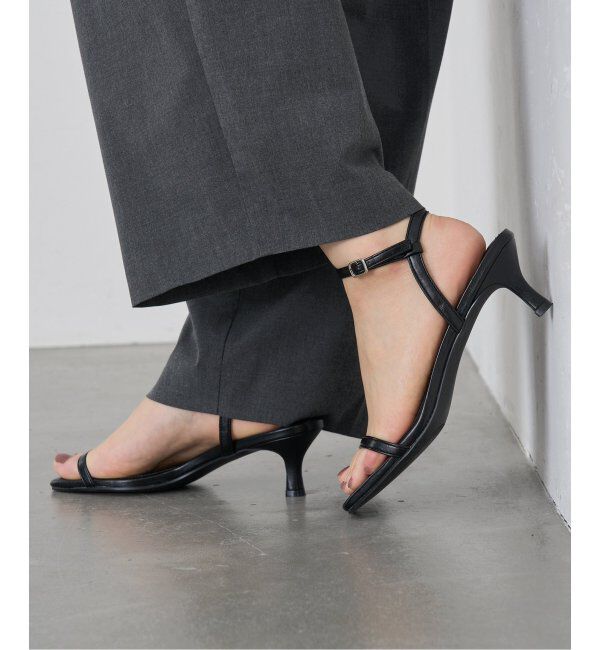 U by SPICK&SPAN「KOMOREBI MUSEUM/コモレビミュージアム アンクルストラップサンダル」|サンダル|ブラック