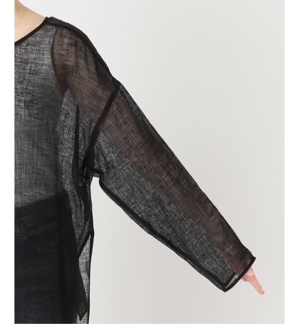 Spick and Span「《手洗い可 / 追加》メッシュリネンルーズプルオーバー」|シャツ・ブラウス|