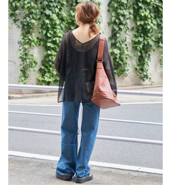 Spick and Span「《手洗い可 / 追加》メッシュリネンルーズプルオーバー」|シャツ・ブラウス|