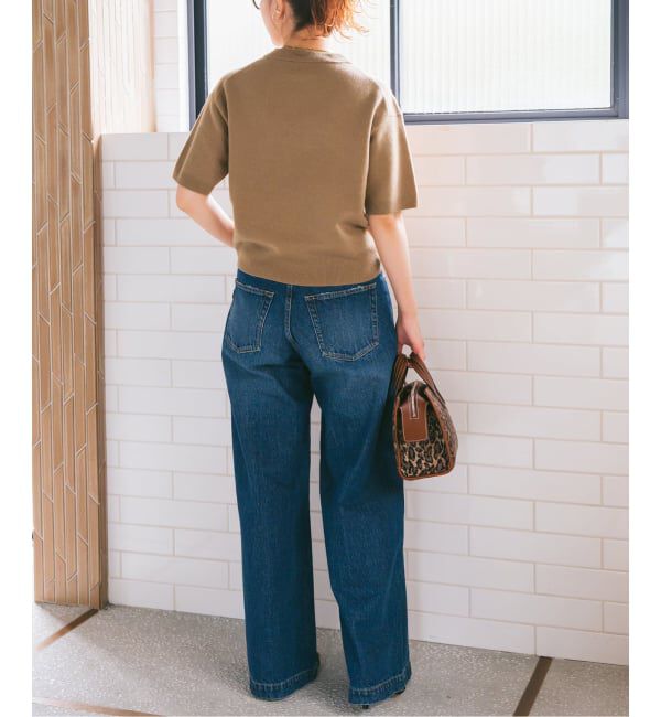 Spick and Span「ロゴジャガードハーフスリーブニット」|ニット・セーター|