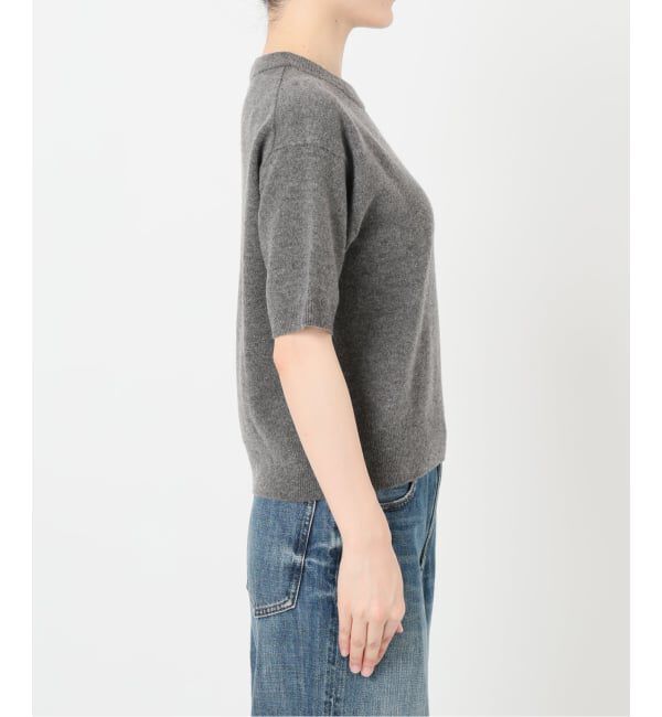 Spick and Span「ロゴジャガードハーフスリーブニット」|ニット・セーター|