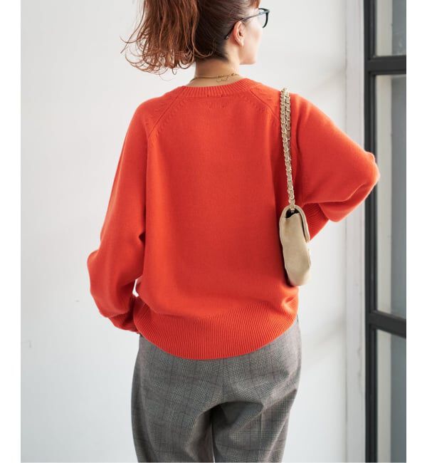Spick and Span「《WEB限定カラー有り》ウールカシミヤ ラグランクルーネックニット」|ニット・セーター|