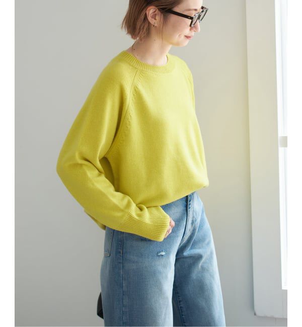 Spick and Span「《WEB限定カラー有り》ウールカシミヤ ラグランクルーネックニット」|ニット・セーター|