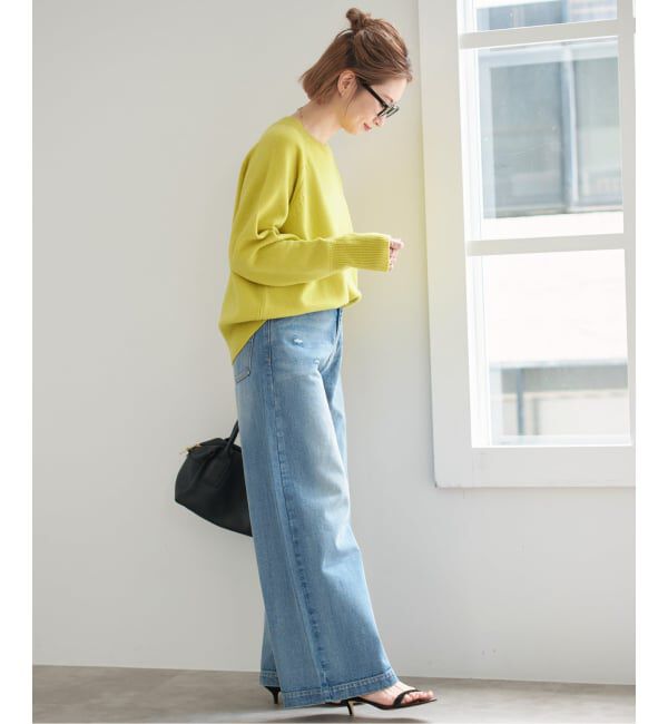 Spick and Span「《WEB限定カラー有り》ウールカシミヤ ラグランクルーネックニット」|ニット・セーター|