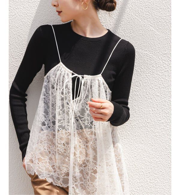 NOBLE「《追加》リブクルーネックニット」|ニット・セーター|